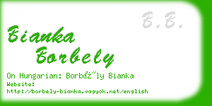 bianka borbely business card